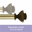 Bruce Adjustable Single Curtain Rod 18