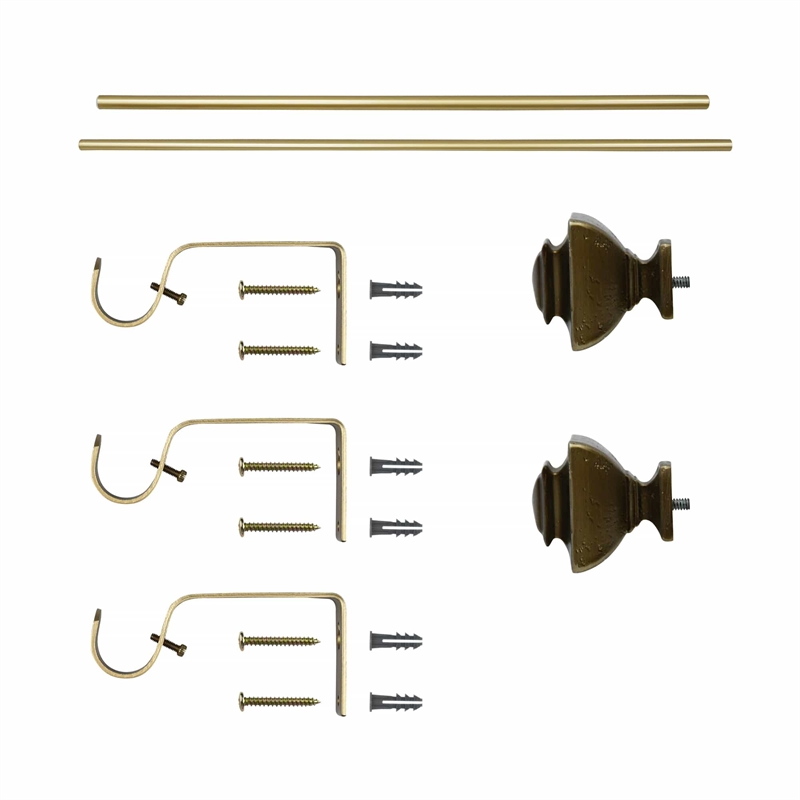 Bruce Adjustable Single Curtain Rod 36