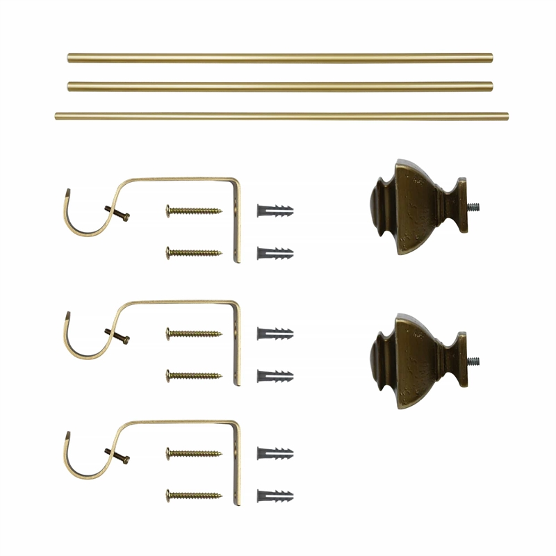 Bruce Adjustable Single Curtain Rod 72