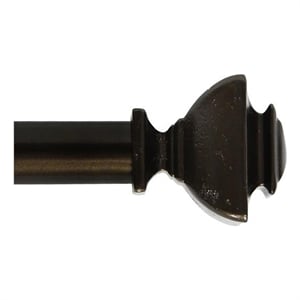 Bruce Adjustable Single Curtain Rod 18&quot to 36&quot-Bronze