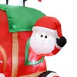 6.5FT  Multi-Colored Christmas Penguins In The Train Inflatable.