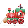 6.5FT  Multi-Colored Christmas Penguins In The Train Inflatable.