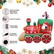 6.5FT  Multi-Colored Christmas Penguins In The Train Inflatable.