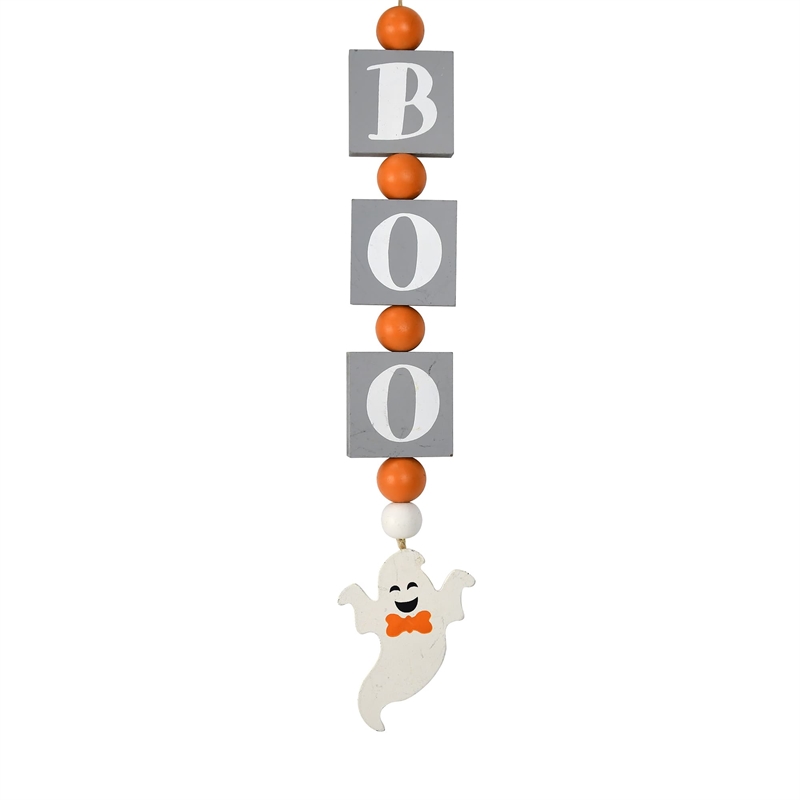 Jeco Inc. Halloween Wood Beaded Ghost Garlands with Tassels in Multi-Color