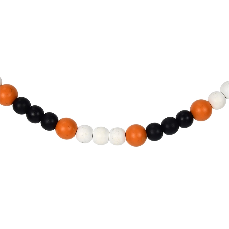 Jeco Inc. Halloween Wood Beaded Ghost Garlands with Tassels in Multi-Color