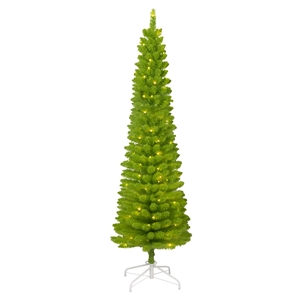 Jeco Inc. 72&quot Iron & Plastic Christmas Tree with LED Lights in Green