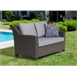 Aoife 4 PC Gray Resin Wicker  Conversation Set with 4
