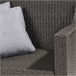 Aoife 4 PC Gray Resin Wicker  Conversation Set with 4