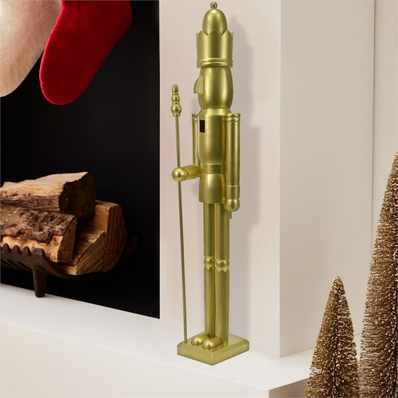 36 Inch Wooden Gold King Nutcracker