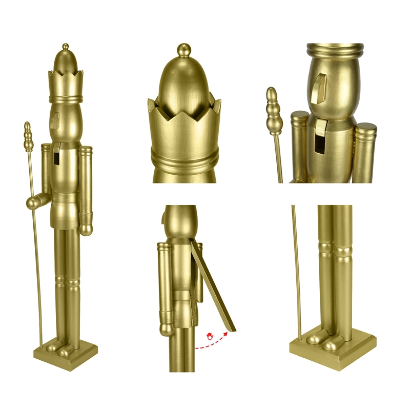 36 Inch Wooden Gold King Nutcracker