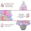 4.5Ft Pre-Lit White Flocked Tree with MgO Pot
