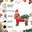 4FT Inflatable Santa Dog and Tree with LED lights