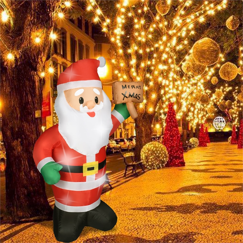 4FT Santa Claus Inflatable with LED lights