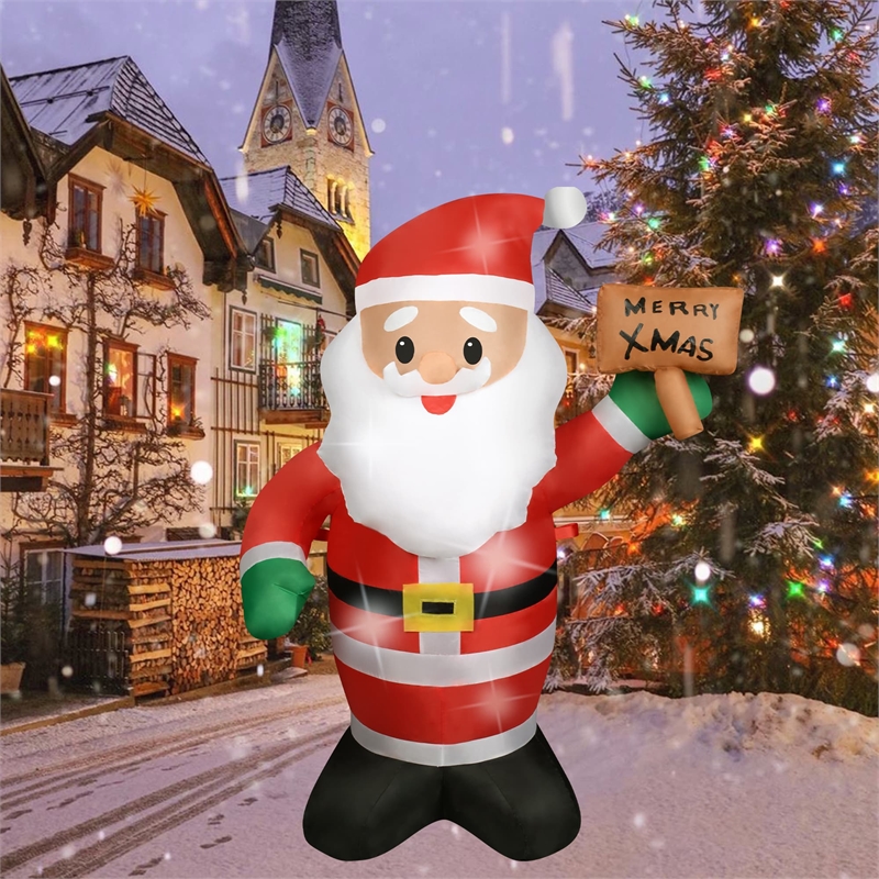 4FT Santa Claus Inflatable with LED lights