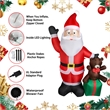 8FT LED Inflatable Santa Claus with Gift Box with Bear