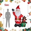 8FT LED Inflatable Santa Claus with Gift Box with Bear
