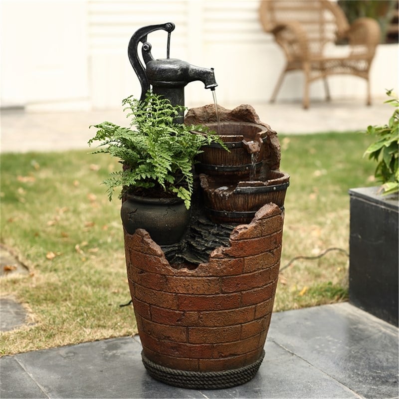 Jeco Glenville Water Pump Cascading Water Fountain