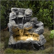 Rock Creek Cascading Outdoor Fountain with Illumination