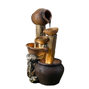 Pentole Pot Outdoor Fountain with Illumination