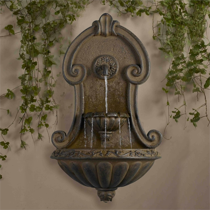 Jeco Inc. Muro Elegante Poly-Resin/Fiber Glass Wall Fountain in Copper