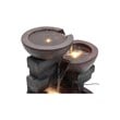 Jeco Pots Glass Water Fountain with Led Light  in Gray
