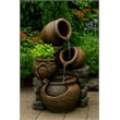 Jeco Multi Pots Outdoor Water Fountain with Flower Pot