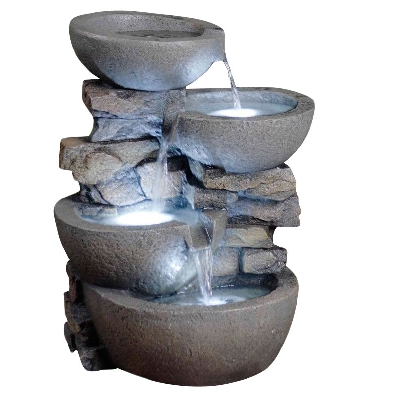 Jeco Modern Bowls Fountain with Led Lights | Cymax Business