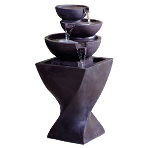 jeco modern tier bowls indoor water fountain