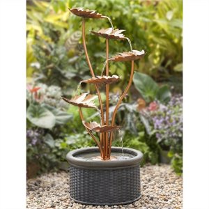 jeco metal leaves water fountain