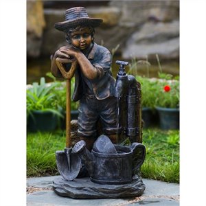 jeco boy with bib tap water fountain