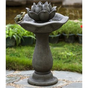 jeco lotus flower and frog tiers water fountain