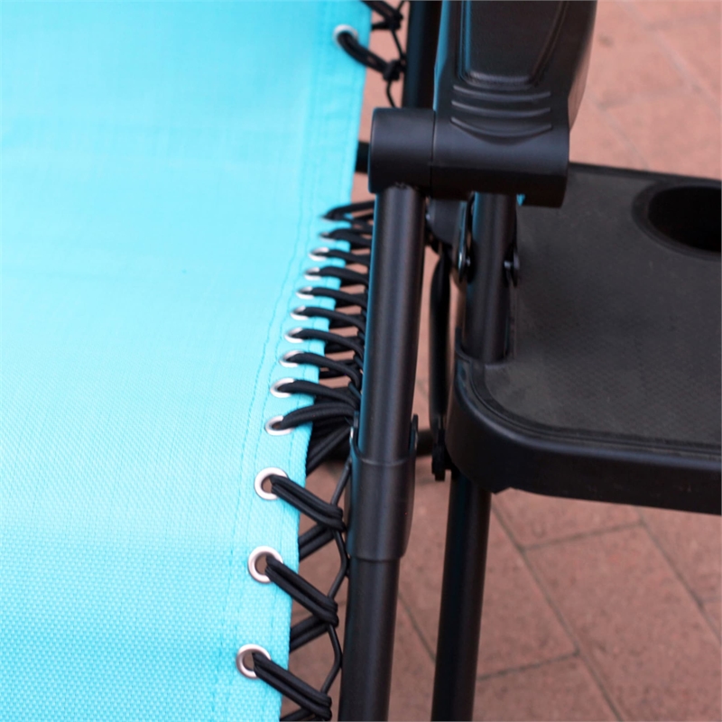 Jeco Oversized Zero Gravity Chair with Sunshade in Pacific Blue