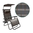 Jeco Oversized Zero Gravity Chair in Tan (Set of 2)