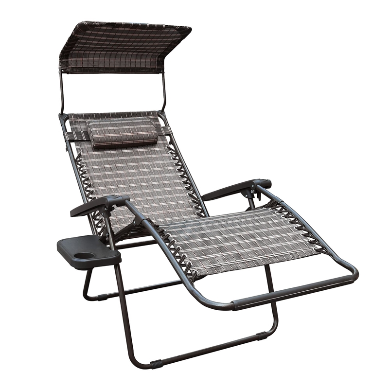 Jeco Oversized Zero Gravity Chair in Tan (Set of 2)