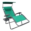 Jeco Oversized Zero Gravity Chair with Sunshade in Green