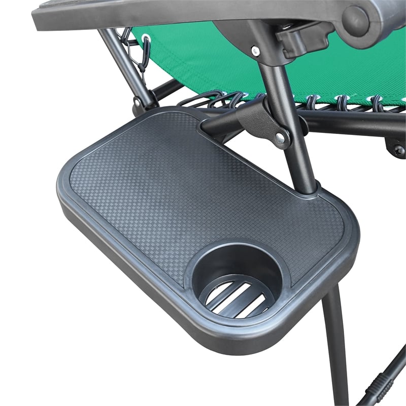 Jeco Oversized Zero Gravity Chair with Sunshade in Green
