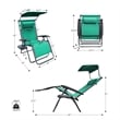 Jeco Oversized Zero Gravity Chair with Sunshade in Green