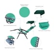 Jeco Oversized Zero Gravity Chair with Sunshade in Green