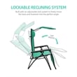 Jeco Oversized Zero Gravity Chair with Sunshade in Green