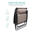 Jeco Oversized Zero Gravity Chair with Sunshade in Brown Mesh