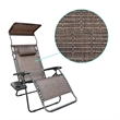 Jeco Oversized Zero Gravity Chair with Sunshade in Brown Mesh