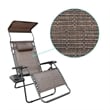 Jeco Oversized Zero Gravity Chair in Brown Mesh (Set of 2)
