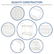 White Wicker Serving Cart