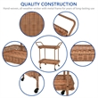 Honey Wicker Serving Cart