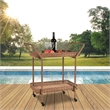 Honey Wicker Serving Cart