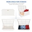 Jeco Wicker Patio Storage Deck Box in White