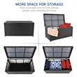 Jeco Wicker Patio Storage Deck Box in Black