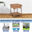 Jeco Wicker Patio End Table in Honey