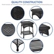 Jeco Wicker Patio End Table in Black