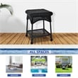 Jeco Wicker Patio End Table in Black